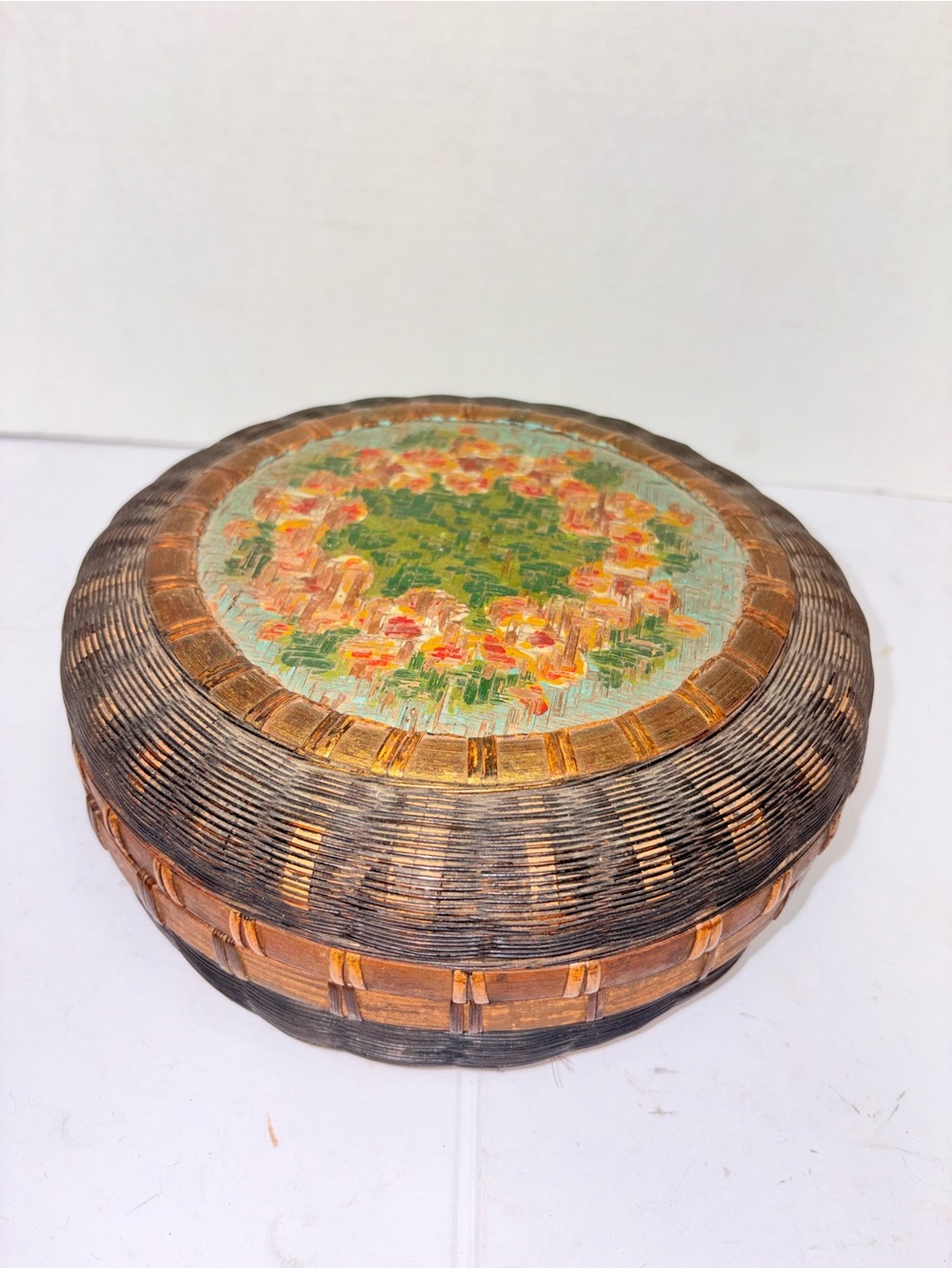 Vintage Chinese Sewing Basket